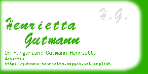 henrietta gutmann business card